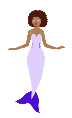 mermaid cartoon frame