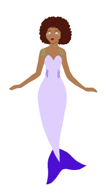 mermaid cartoon frame