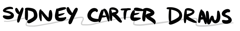 "Sydney Carter Draws" in stylized writing