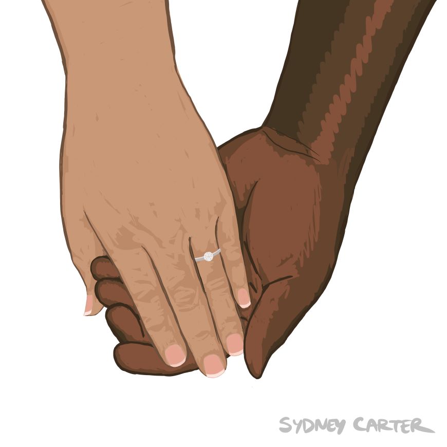 Couple Hands Drawing